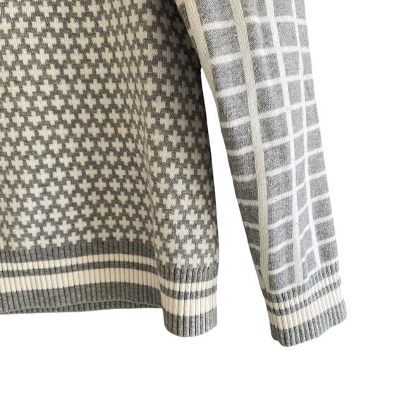 NEVE 1/4 Zip M Sweater Cozy Colorful Merino Wool Blend Pullover Nordic Ski - Picture 7 of 14